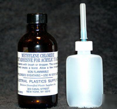 Acrylic/plexiglass solvent/glue with free applicator