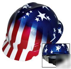 Freedom stars & stripes patriotic msa osha hard hat