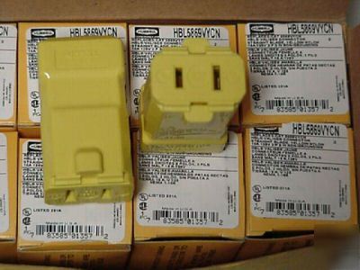 Hubbel HBL5869VYCN female plug 15A 125V 2P 2W