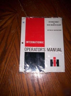 New ih farmall international 15 rear blade manual