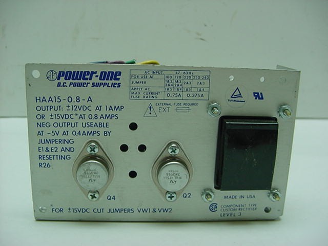 Power one HAA15-0.8-a power supply 12-15VDC 0.8-1 amp