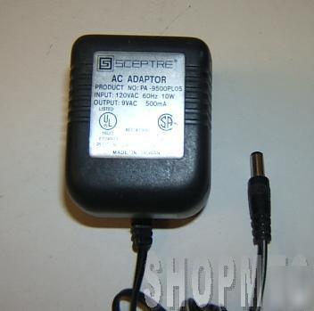 Sceptre 9V 500MA ac adapter power supply pa-9500PL05