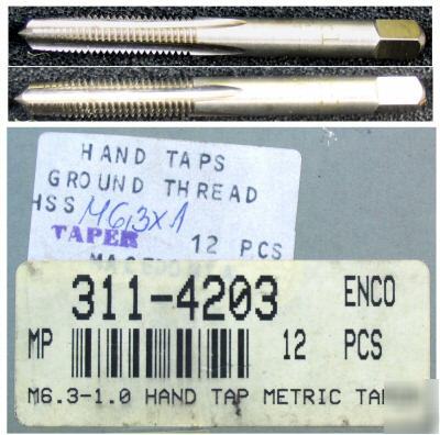 New 2 M6.3X1.0 hss hand taps taper 311-4203