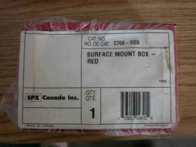 New red surface mount box 276B-rsb for pull alarms