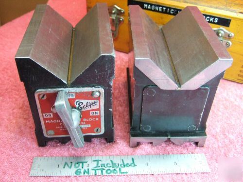Eclipse E934MP magnetic v-blocks pair in case used 
