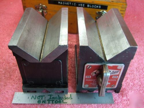 Eclipse E934MP magnetic v-blocks pair in case used 