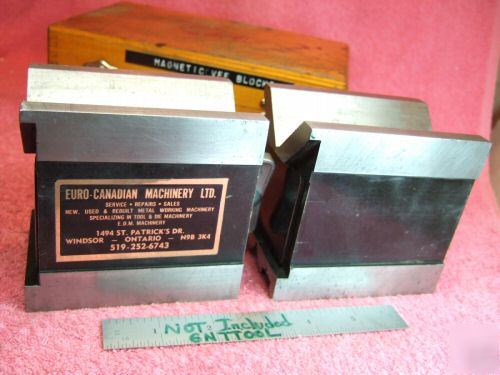 Eclipse E934MP magnetic v-blocks pair in case used 