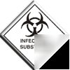 Infectious substance sign-s. rigid-230X230MM(ha-002-rg)