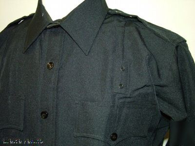 New blue police uniform long sleeve shirt 14/14.5/33 