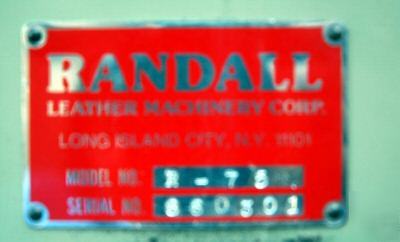Randall leather machinery: