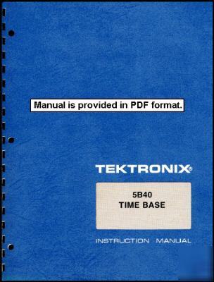 Tek tektronix 5400 series 5B40 oper & service manual
