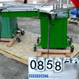 Used: island equipment unscrambler/accumulating table,