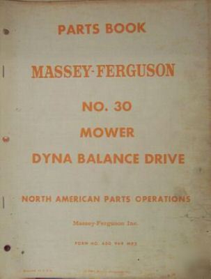 1961 massey ferguson 30 sickle mower parts manual