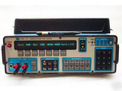 Hekimian hli 3701 communications test system, opt. 09