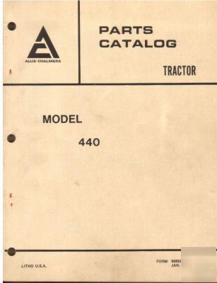 Allis chalmers 440 steiger tractor parts book catalog