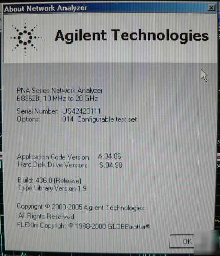 E8362B & N4419A 10MHZ-20 ghz opt 014 network analyzer