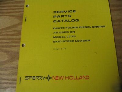 New holland F3L912 diesel engine parts catalog L775