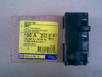 New square d QO2100 2 pole 100 amp breaker 