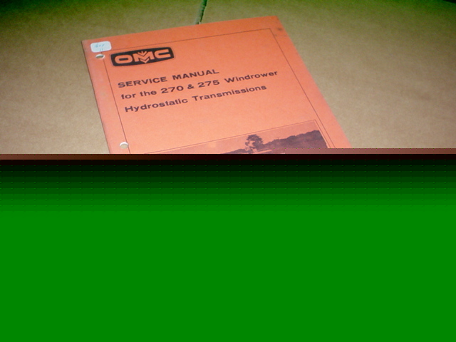Omc owatonna 270 275 windrower service manual