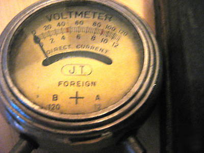 Vintage jt pocket voltmeter in box 12-120 v dc 2