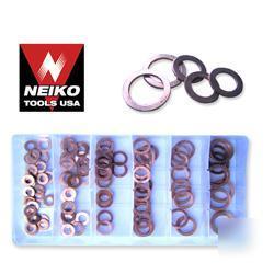 New neiko 110PC copper washer assortment 