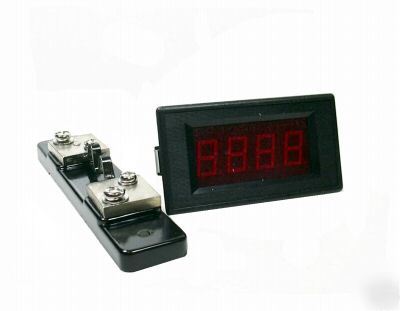 Dc 0-20A digital red led amp current meter w/ shunt 