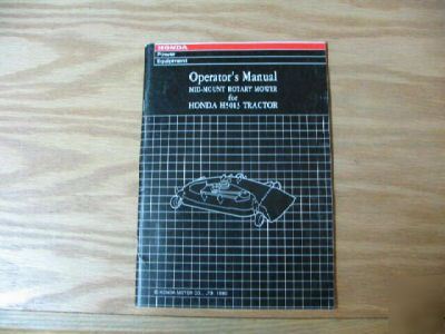 Honda mid mount rotary mower owners manual H5013