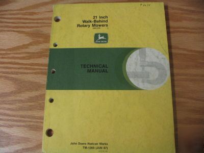 John deere 21 inch rotary mowers technical manual