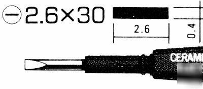 New vessel ceramic adjuster / driver slotted 2.6MM