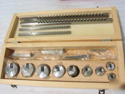 No. 00 hss precision keyway broach set w/ shims 