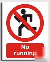 No running sign-semi rigid-200X250MM(pr-073-re)