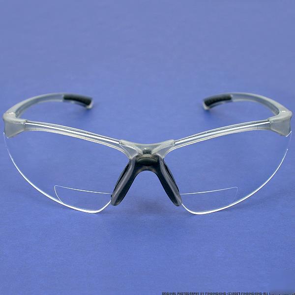 Radians reading bifocal clear C2 safety glasses +2.5
