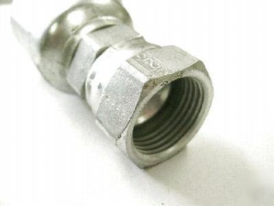 Hydraulic crimp fitting 3/8 inch female jic f/ 1/4 hose