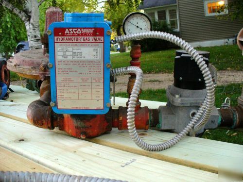 Asco hydramotor gas valve AH13D112A4 and gas train