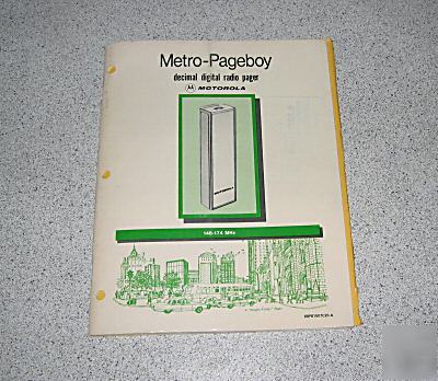 Motorola pageboy decimal pager manual #68P81007C20