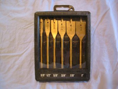 Titanium nitride spade bit set 6 pieces 