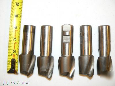 5 milling cutters 2 flute end mills 1 3/8