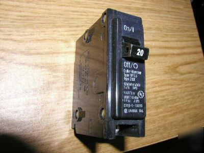 Cutler-hammer type BR120 single pole 20QA cir. breaker