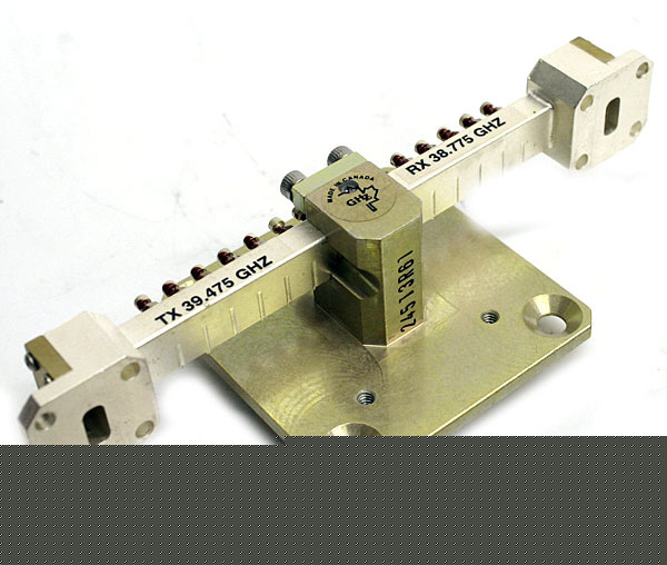 Diplexer microwave waveguide tx 39.475GHZ rx 38.775 ghz