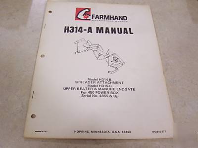 Farmhand spreader attachment beater manure manual