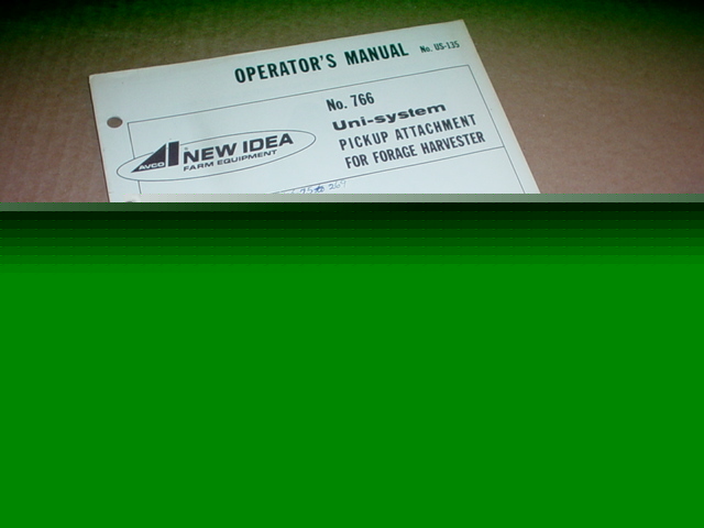 New idea 766 uni-system pick up operator manual
