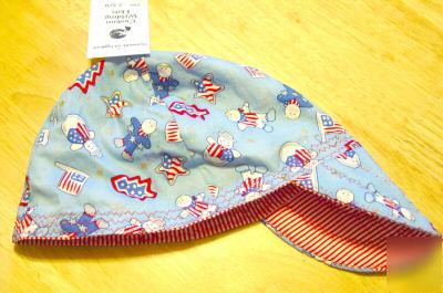 New usa flag american snowman stars welding hat 7 5/8