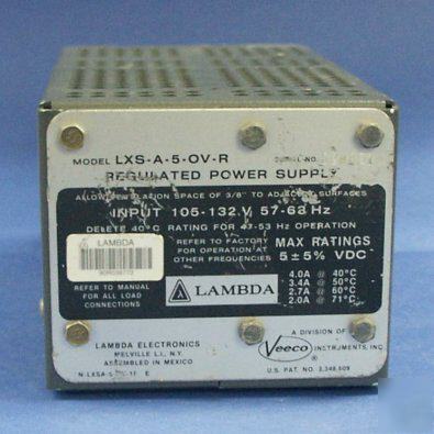 Used lambda lxs-a-5-ov-r 5-volt linear power supply