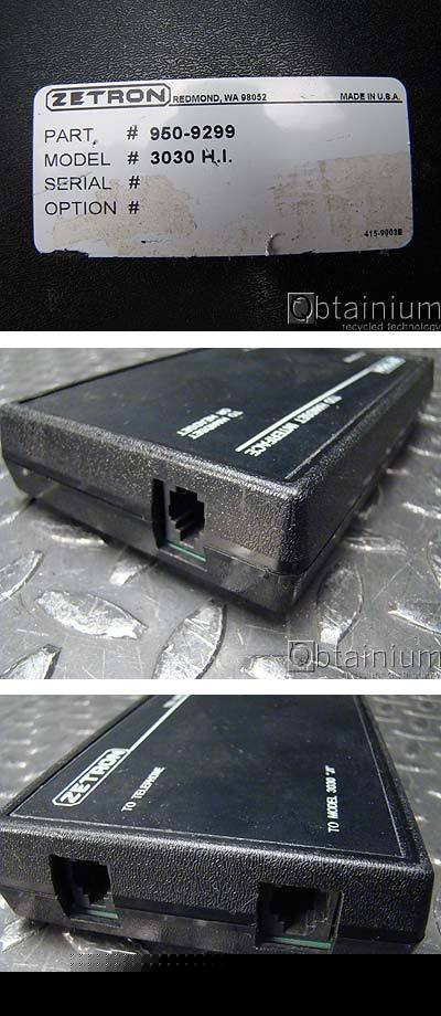 Zetron model # 3030 h. i. tdd handset interface