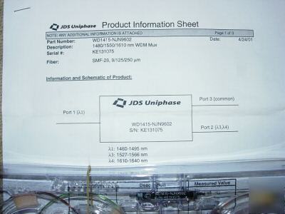 Jdsu 1480NM / 1550NM / 1610 wdm mux combo filter