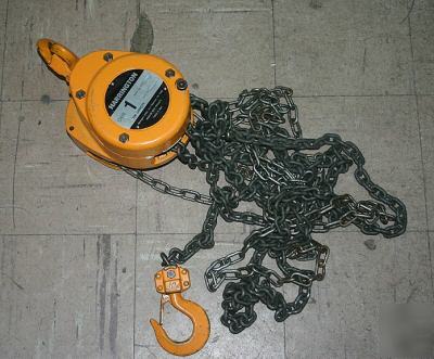 Harrington CF010-10 1 ton hand chain hoist