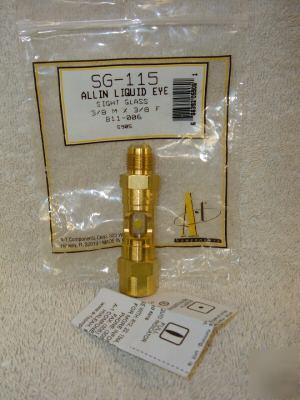 Sight glass liquid eye brass 3/8