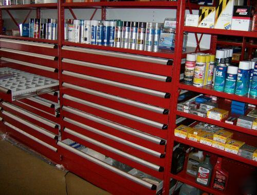 Two tier shelving, cat walk, mezzanine & stairway