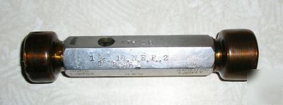 1 5/16-18 unef 2B thread plug gage go/not go 1.3125 dia