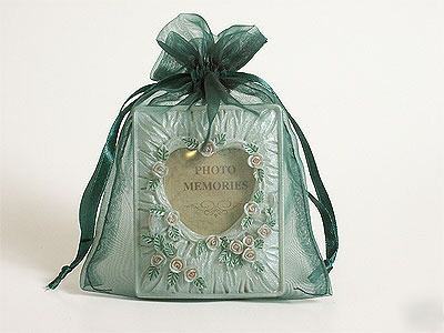 20 pcs 4X5 hunter green organza fabric pouch bags